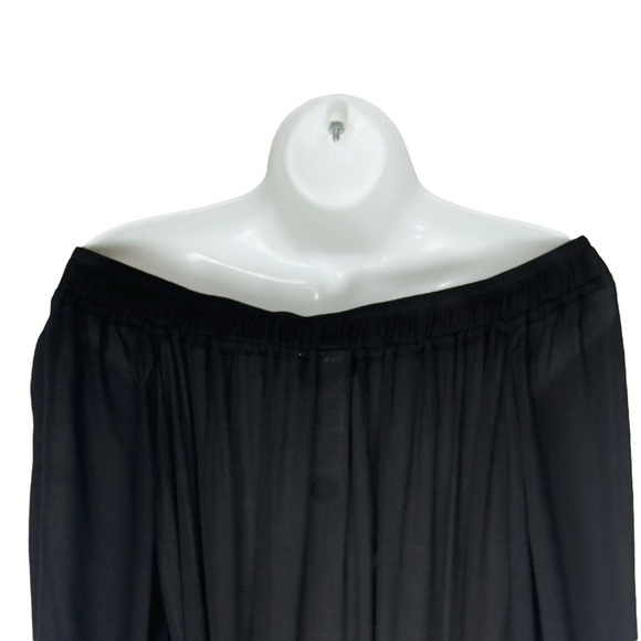 NWT Nanette Lepore Swim Black Embroidered Off The Shoulder Cover Up Medium - Picture 5 of 11